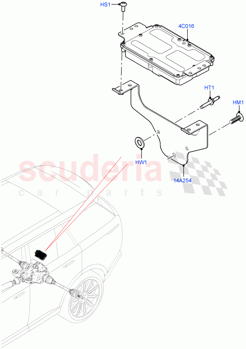 Rear Axle Modules And Sensors (Torque Vectoring By Braking (TVBB)) of Land Rover Land Rover Range Rover (2022+) [4.4 V8 Turbo Petrol NC10]