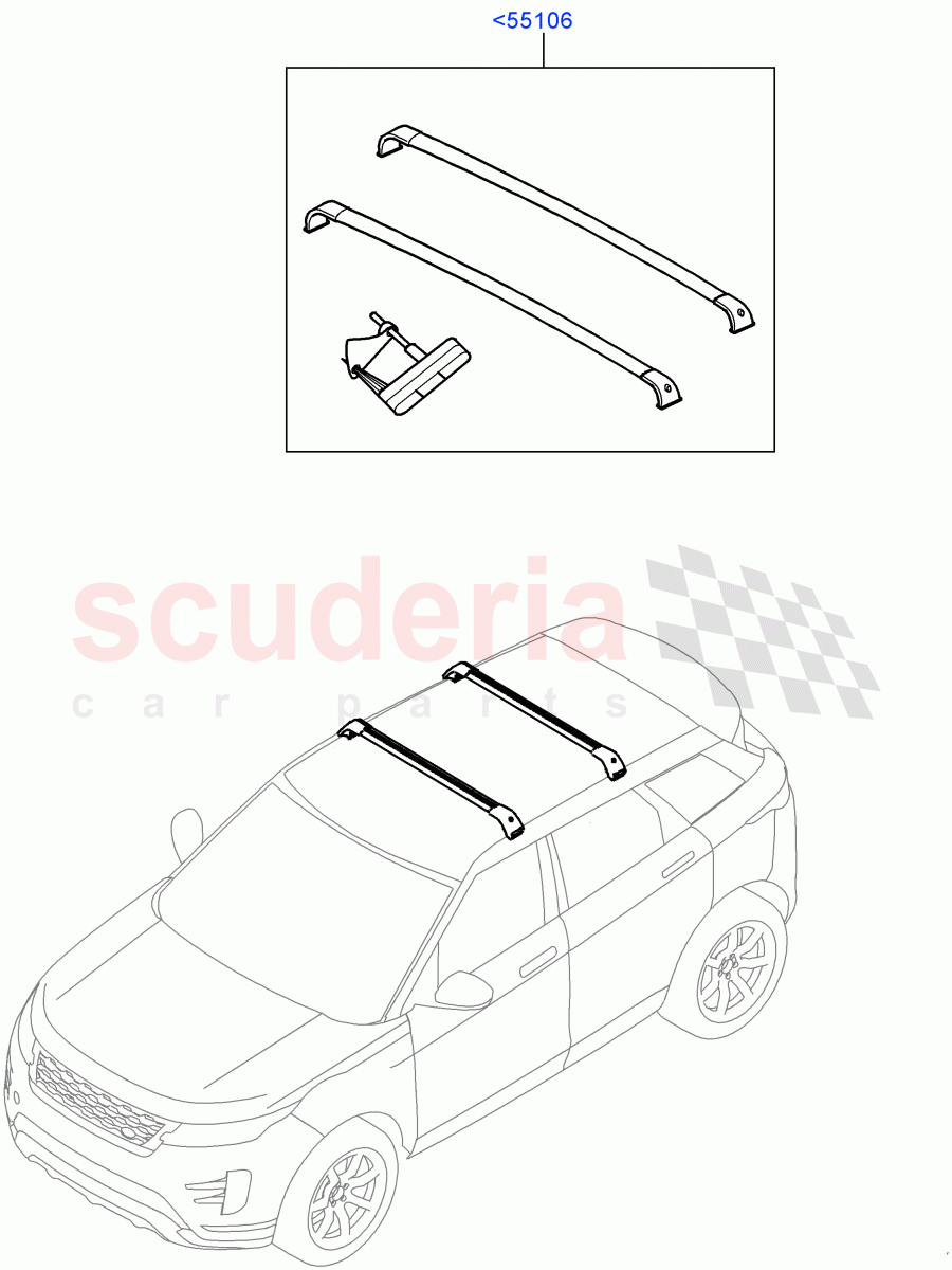 Roof Rails & Crossbars (Itatiaia (Brazil)) of Land Rover Land Rover Range Rover Evoque (2019+) [2.0 Turbo Diesel]
