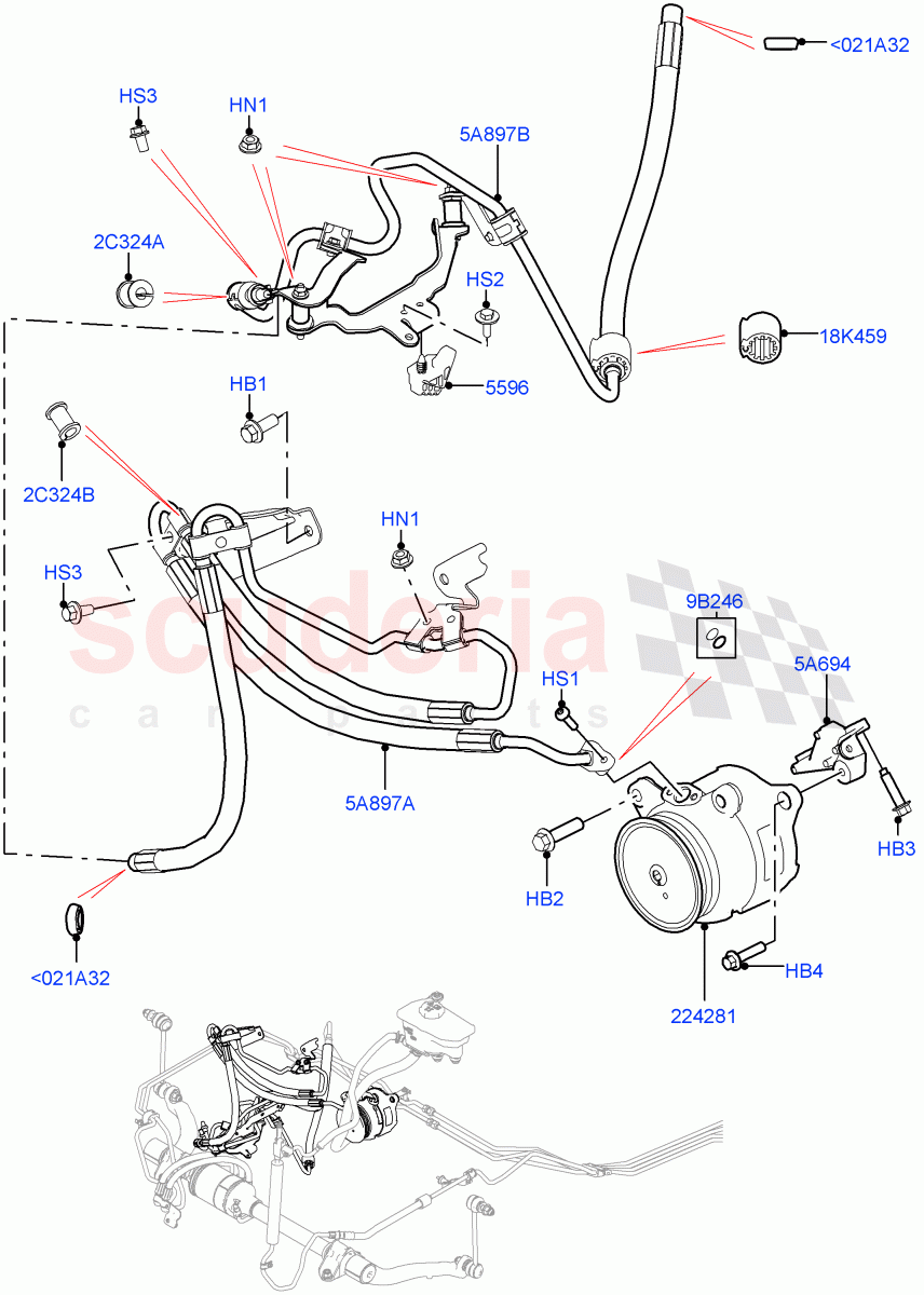 Active Anti-Roll Bar System(ARC Pump, High Pressure Pipes)(4.4L DOHC DITC V8 Diesel)((V)FROMJA000001) of Land Rover Land Rover Range Rover (2012-2021) [3.0 DOHC GDI SC V6 Petrol]