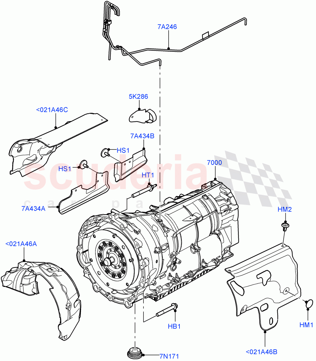 Auto Trans Assy & Speedometer Drive(3.0L AJ20P6 Petrol High,8 Speed Auto Trans ZF 8HP76)((V)FROMKA000001) of Land Rover Land Rover Range Rover (2012-2021) [5.0 OHC SGDI SC V8 Petrol]