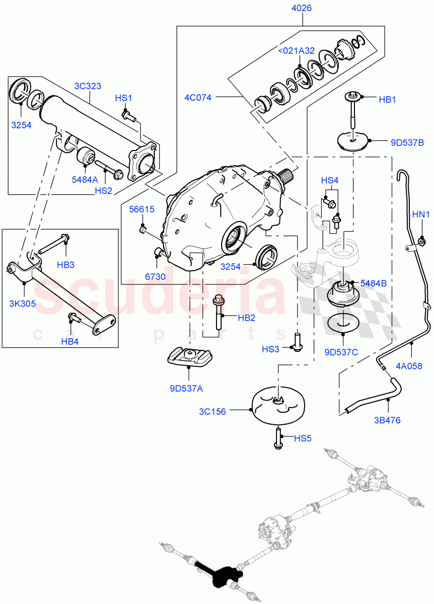 Front Axle Case(Nitra Plant Build)(2.0L I4 DSL HIGH DOHC AJ200,2.0L I4 DSL MID DOHC AJ200,3.0 V6 D Gen2 Twin Turbo,3.0 V6 D Gen2 Mono Turbo,3.0 V6 D Low MT ROW)((V)FROMK2000001,(V)TOL2999999) of Land Rover Land Rover Discovery 5 (2017+) [3.0 Diesel 24V DOHC TC]