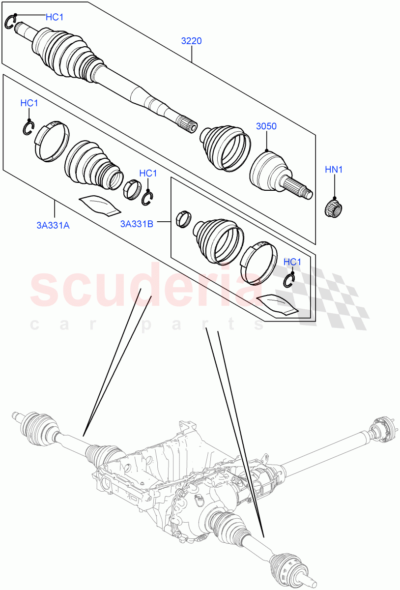 Drive Shaft - Front Axle Drive(Driveshaft)((V)FROMAA000001) of Land Rover Land Rover Range Rover (2010-2012) [5.0 OHC SGDI SC V8 Petrol]