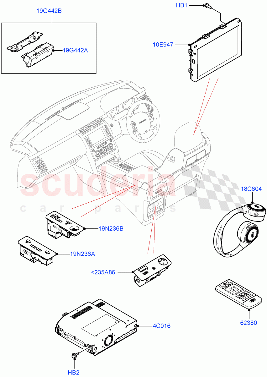 Family Entertainment System (Solihull Plant Build) ((V) FROMHA000001) of Land Rover Land Rover Discovery 5 (2017+) [3.0 DOHC GDI SC V6 Petrol]