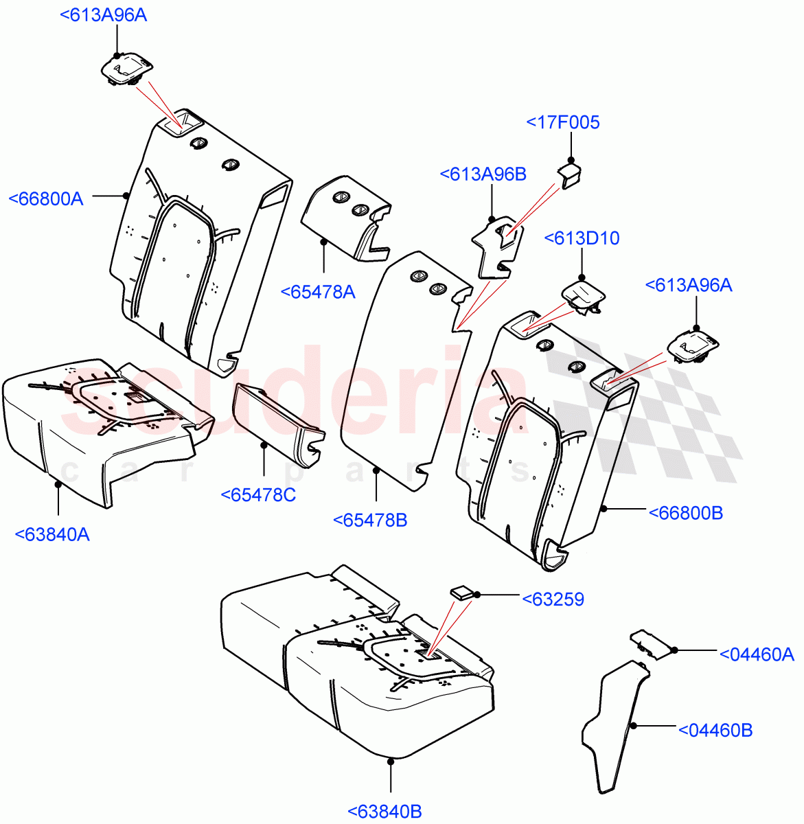 Rear Seat Pads/Valances & Heating(Pads/Valances)(With 40/20/40 Split Fold Rear Seat) of Land Rover Land Rover Defender (2020+) [2.0 Turbo Diesel]