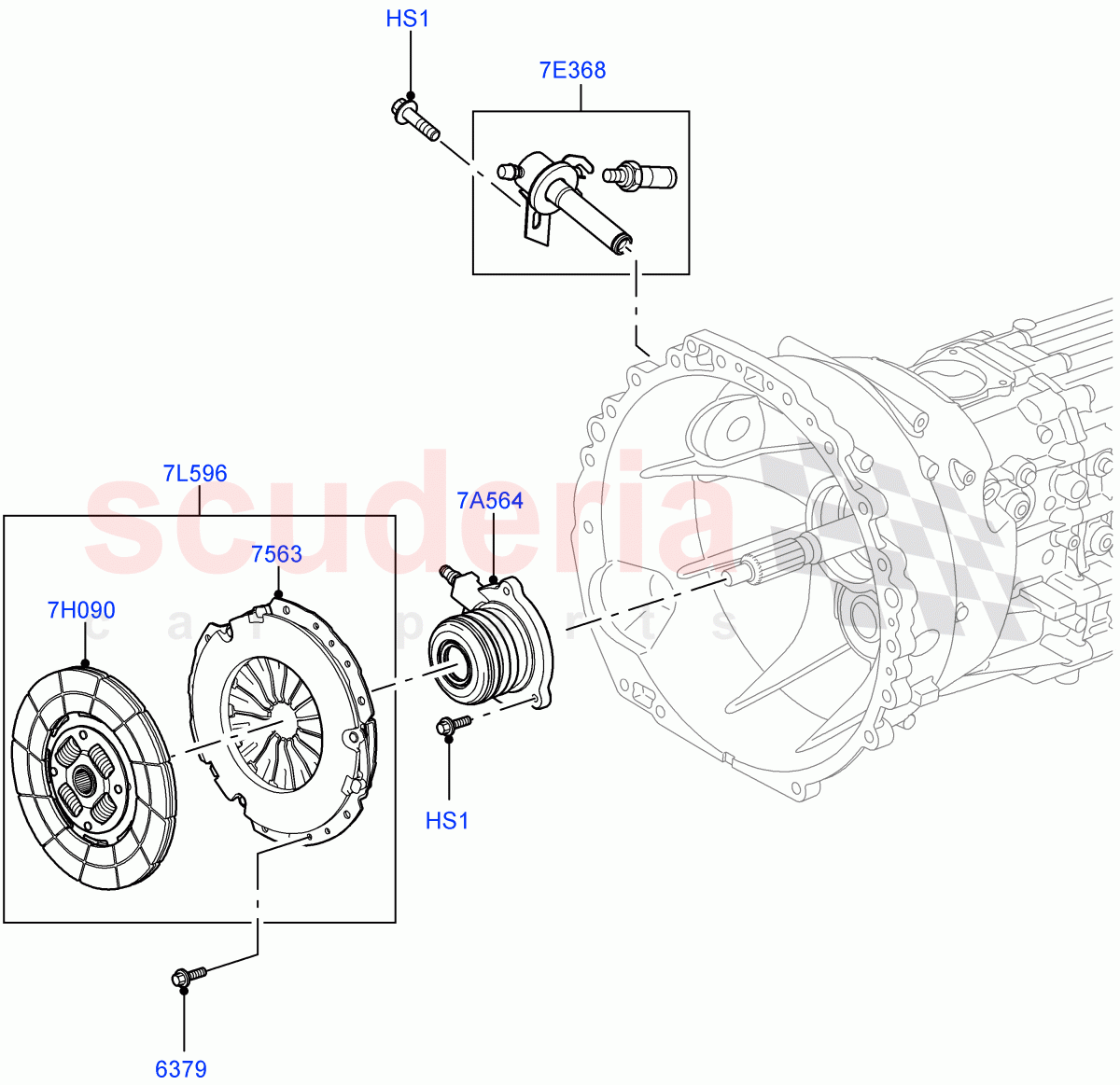 Clutch (6 Speed Man ZF S6-53) ((V) FROMAA000001, (V) TOBA999999) of Land Rover Land Rover Discovery 4 (2010-2016) [3.0 Diesel 24V DOHC TC]