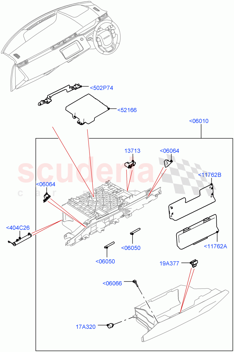 Glove Box (Changsu (China)) of Land Rover Land Rover Range Rover Evoque (2019+) [1.5 I3 Turbo Petrol AJ20P3]