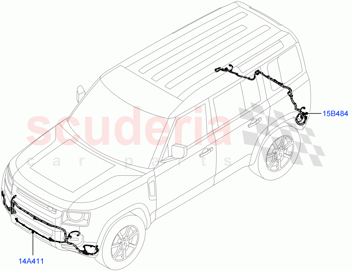 Electrical Wiring - Body And Rear(Bumper) of Land Rover Land Rover Defender (2020+) [2.0 Turbo Petrol AJ200P]