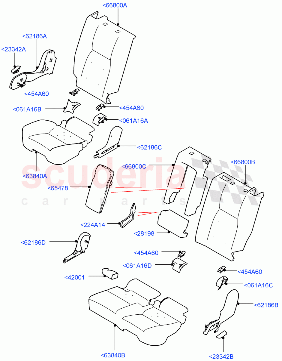 Rear Seat Pads/Valances & Heating(Itatiaia (Brazil),With 60/40 Manual Fold Thru Rr Seat)((V)FROMGT000001) of Land Rover Land Rover Discovery Sport (2015+) [2.2 Single Turbo Diesel]