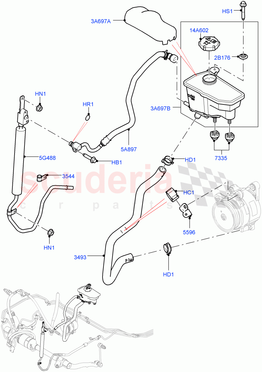 Active Anti-Roll Bar System(Cooler, Reservoir)(5.0L P AJ133 DOHC CDA S/C Enhanced,5.0L OHC SGDI SC V8 Petrol - AJ133,5.0 Petrol AJ133 DOHC CDA) of Land Rover Land Rover Range Rover Sport (2014+) [2.0 Turbo Diesel]