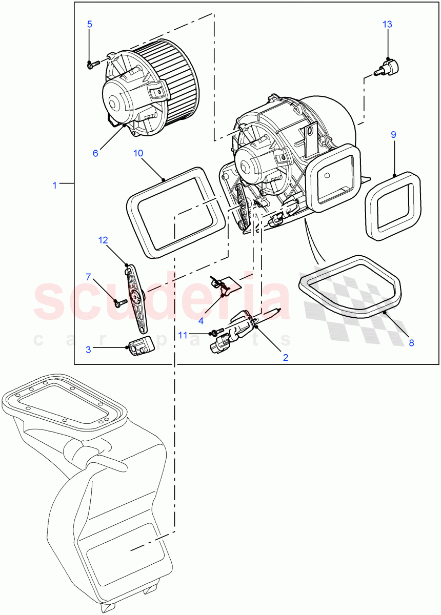 Blower Assembly((V)FROM7A000001) of Land Rover Land Rover Defender (2007-2016)