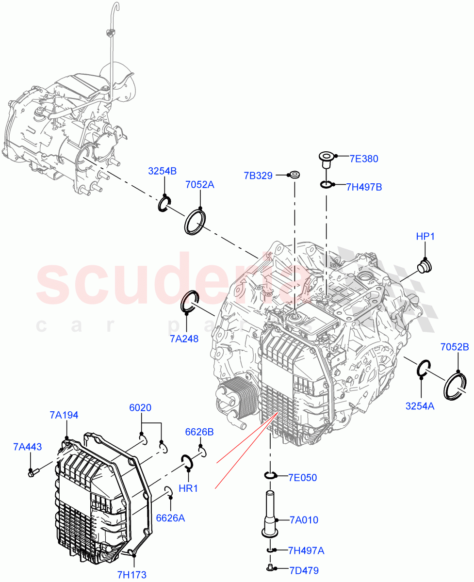 Transmission External Components(1.5L AJ20P3 Petrol High PHEV,8 Speed Automatic Trans 8G30,Halewood (UK),1.5L AJ20P3 Petrol High)((V)FROMLH000001) of Land Rover Land Rover Range Rover Evoque (2019+) [1.5 I3 Turbo Petrol AJ20P3]