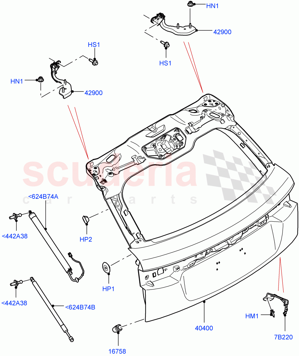 Luggage Compartment Door(Door And Fixings) of Land Rover Land Rover Range Rover Velar (2017+) [5.0 OHC SGDI SC V8 Petrol]