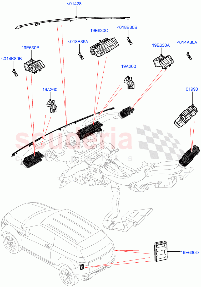 Air Vents, Louvres And Ducts(External Components)(Halewood (UK)) of Land Rover Land Rover Range Rover Evoque (2012-2018) [2.0 Turbo Petrol GTDI]