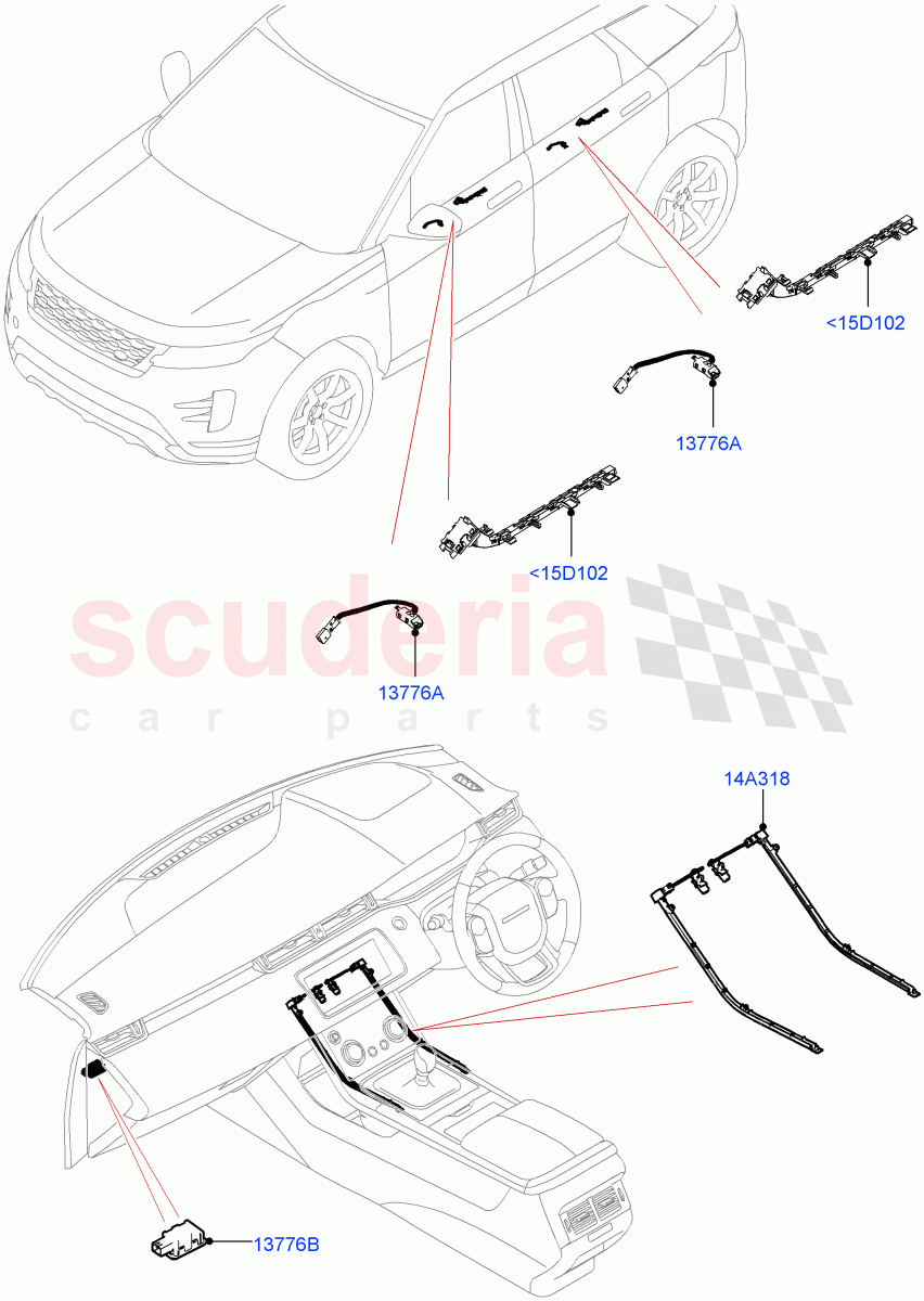 Interior Lamps(Itatiaia (Brazil)) of Land Rover Land Rover Range Rover Evoque (2019+) [2.0 Turbo Diesel AJ21D4]