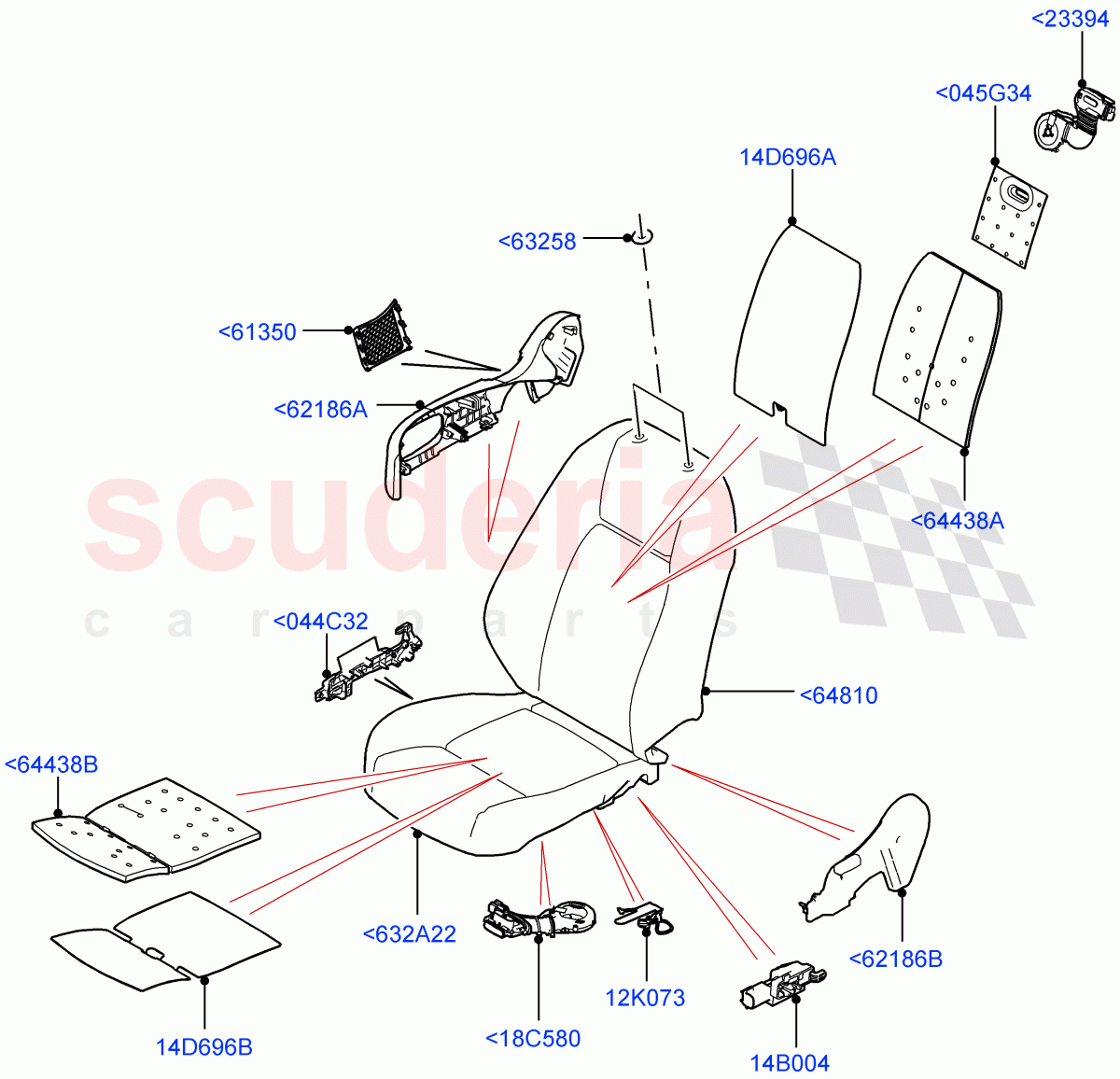 Front Seat Pads/Valances & Heating(Changsu (China))((V)FROMFG000001,(V)TOKG446856) of Land Rover Land Rover Discovery Sport (2015+) [1.5 I3 Turbo Petrol AJ20P3]