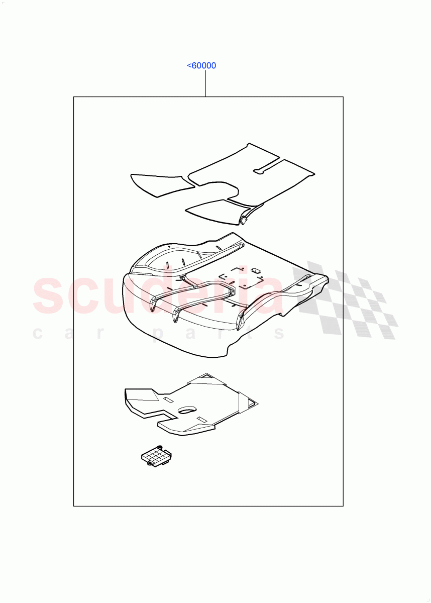 Front Seat Base(Sensors, For North America Only)((+)"CDN/MEX/USA",With Head Impact Crash Criteria) of Land Rover Land Rover Range Rover Sport (2014+) [3.0 Diesel 24V DOHC TC]