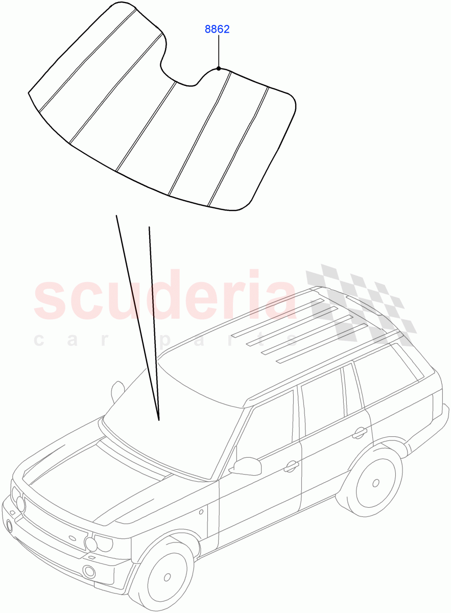 Sun Blinds (Accessory) ((V) FROMAA000001) of Land Rover Land Rover Range Rover (2010-2012) [3.6 V8 32V DOHC EFI Diesel]