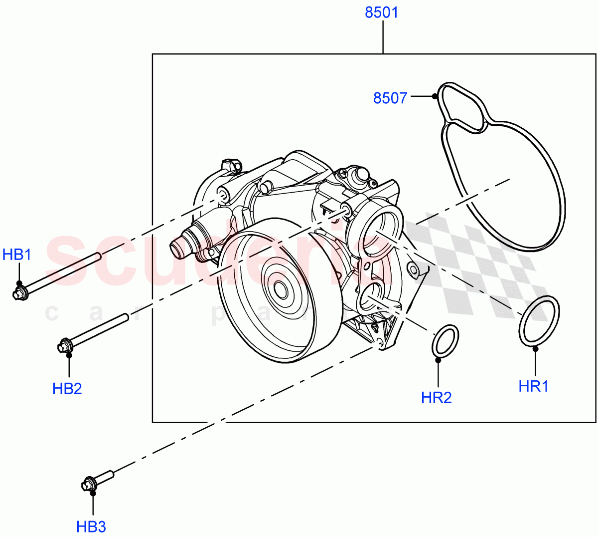 Water Pump(4.4 V8 Turbo Petrol (NC10)) of Land Rover Land Rover Range Rover (2022+) [4.4 V8 Turbo Petrol NC10]