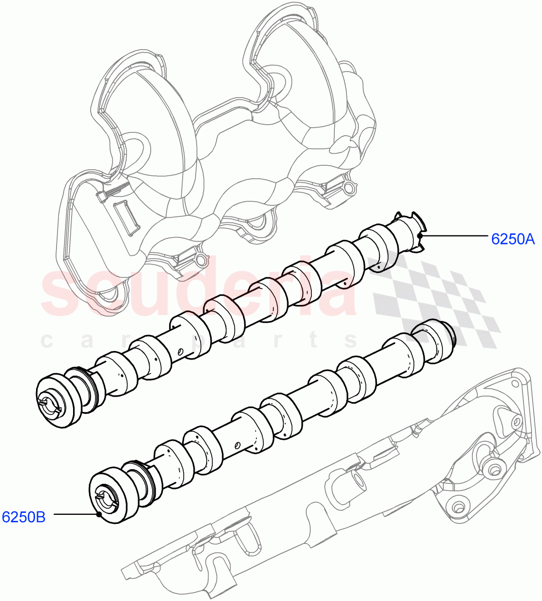 Camshaft(4.4L DOHC DITC V8 Diesel)((V)FROMBA000001) of Land Rover Land Rover Range Rover (2010-2012) [4.4 DOHC Diesel V8 DITC]