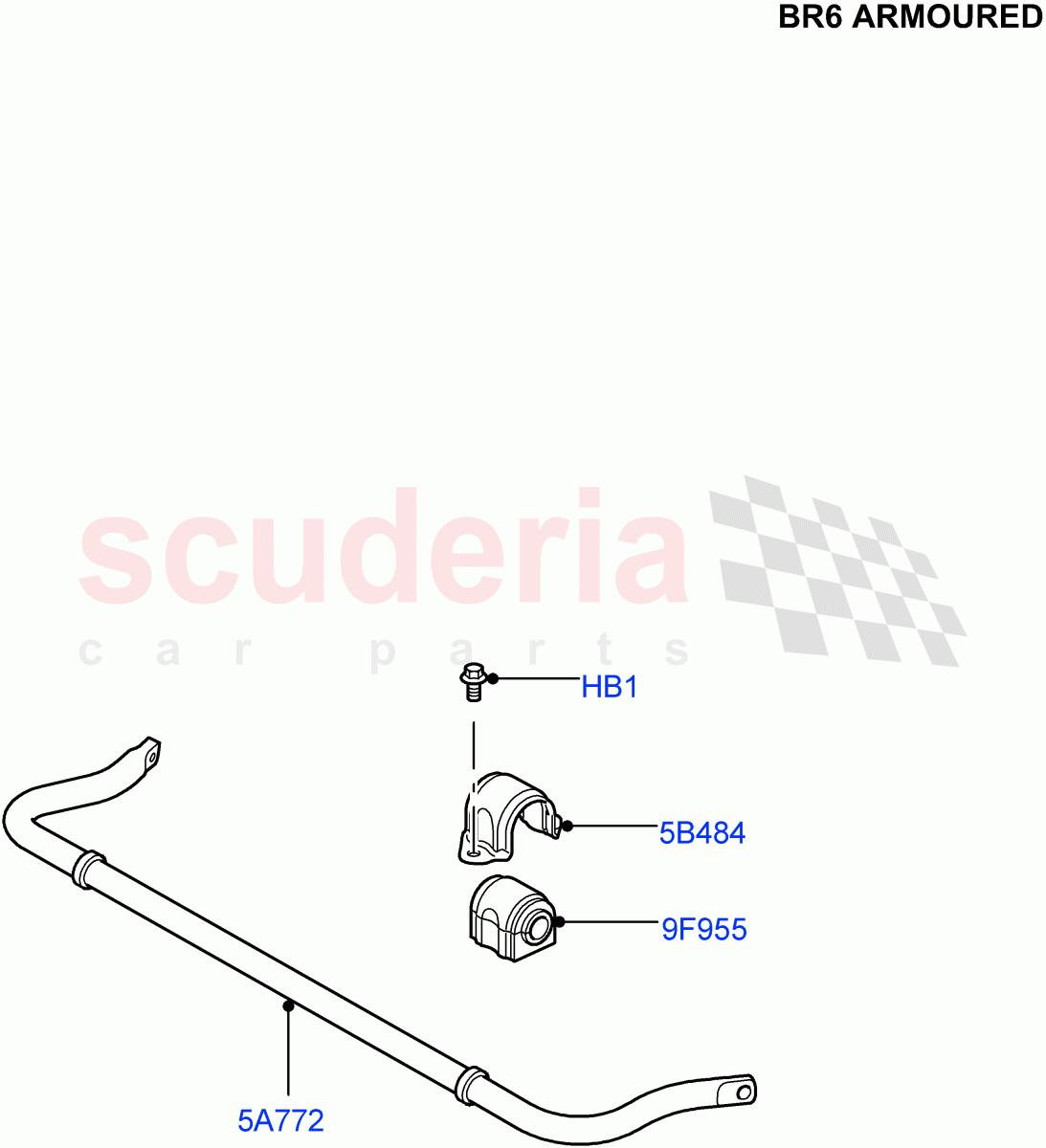 Rear Cross Member & Stabilizer Bar(With B6 Level Armouring)((V)FROMAA000001) of Land Rover Land Rover Discovery 4 (2010-2016) [4.0 Petrol V6]