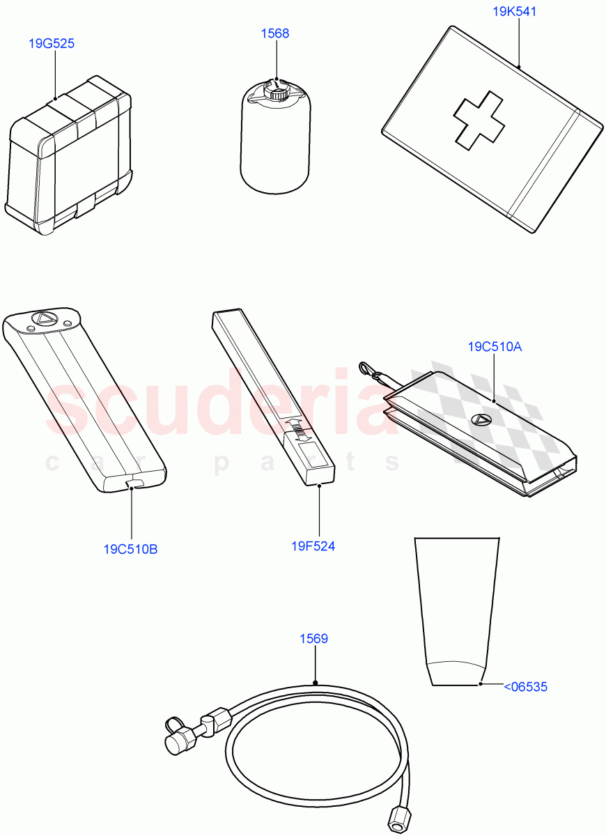 Emergency And Safety Equipment(Factory Fitted)(Itatiaia (Brazil)) of Land Rover Land Rover Range Rover Evoque (2019+) [1.5 I3 Turbo Petrol AJ20P3]