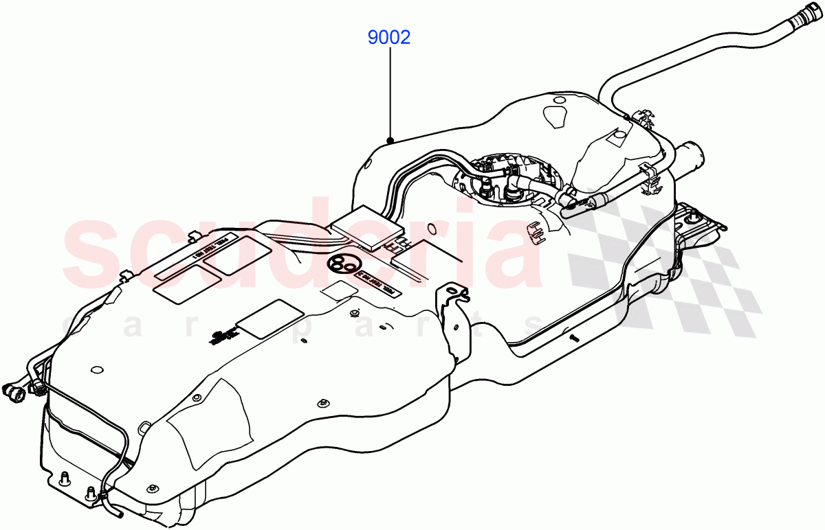 Fuel Tank & Related Parts(New Tank Assembly To Retro - Fit 2010MY Fuel Tank To Pre 10MY Vehicles)(3.6L V8 32V DOHC EFi Diesel Lion) of Land Rover Land Rover Range Rover Sport (2010-2013) [3.6 V8 32V DOHC EFI Diesel]