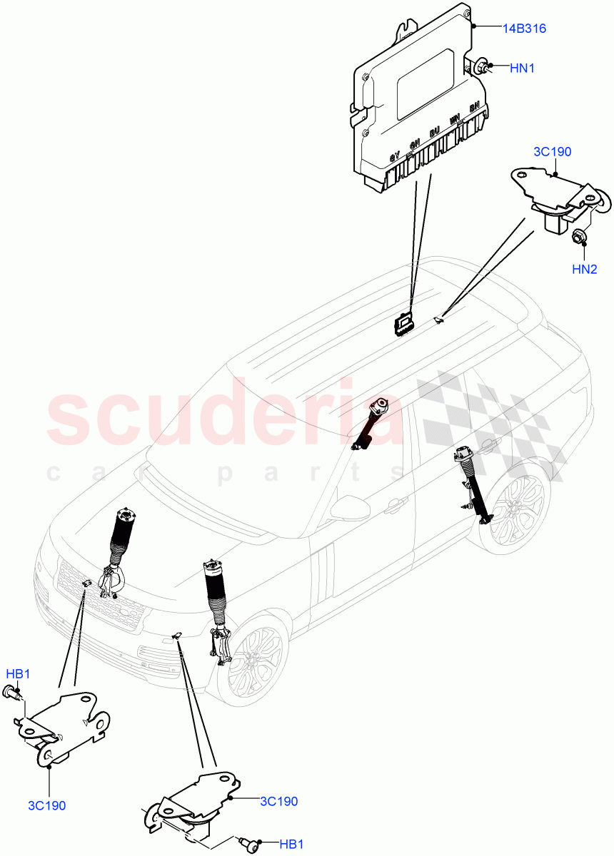 Electronic Damper Control(With Continuous Variable Damping) of Land Rover Land Rover Range Rover (2012-2021) [3.0 I6 Turbo Petrol AJ20P6]