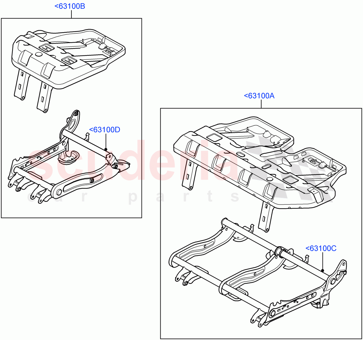 Rear Seat Base((V)TO9A999999) of Land Rover Land Rover Range Rover Sport (2005-2009) [3.6 V8 32V DOHC EFI Diesel]