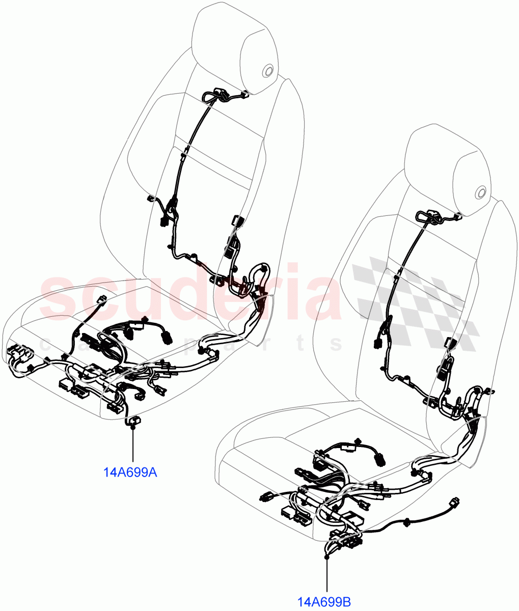 Wiring - Seats (Changsu (China)) of Land Rover Land Rover Range Rover Evoque (2019+) [1.5 I3 Turbo Petrol AJ20P3]