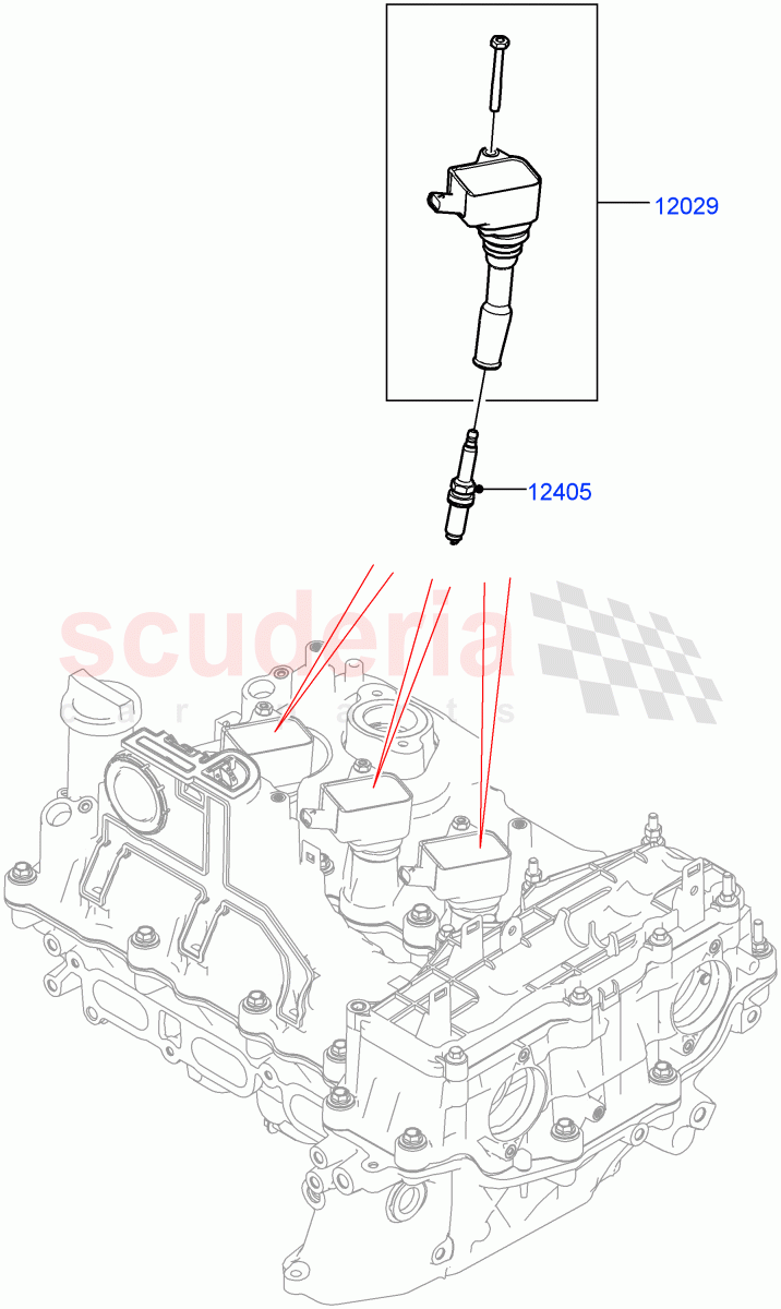 Ignition Coil And Wires/Spark Plugs (1.5L AJ20P3 Petrol High PHEV, Halewood (UK), 1.5L AJ20P3 Petrol High) ((V) FROMLH000001) of Land Rover Land Rover Range Rover Evoque (2019+) [1.5 I3 Turbo Petrol AJ20P3]