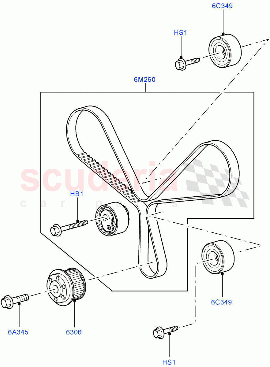 Timing Gear(Lower, Solihull Plant Build)(3.0 V6 Diesel)((V)FROMAA000001) of Land Rover Land Rover Range Rover (2012-2021) [3.0 Diesel 24V DOHC TC]