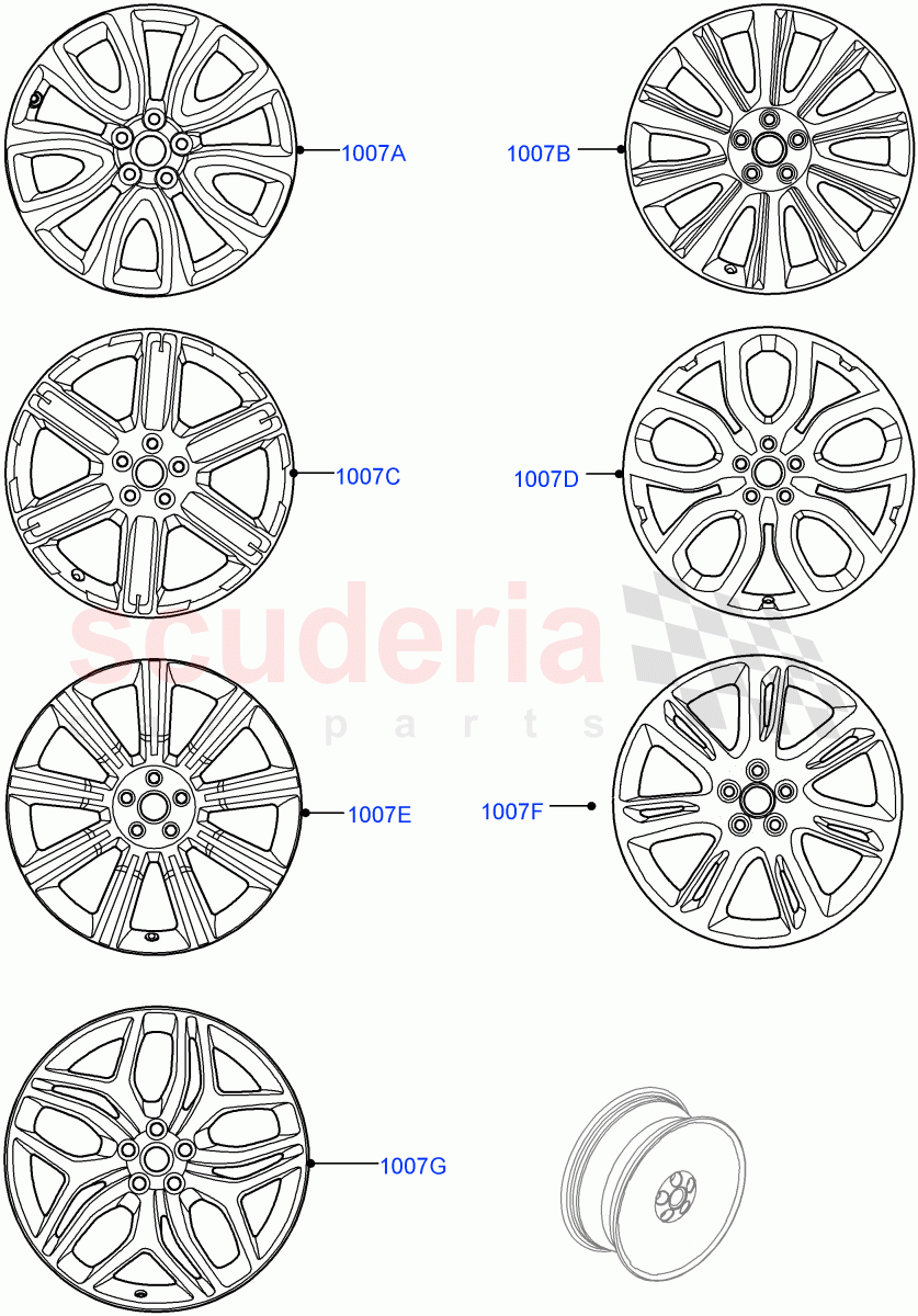 Wheels(Changsu (China))((V)FROMEG000001) of Land Rover Land Rover Range Rover Evoque (2012-2018) [2.0 Turbo Petrol AJ200P]