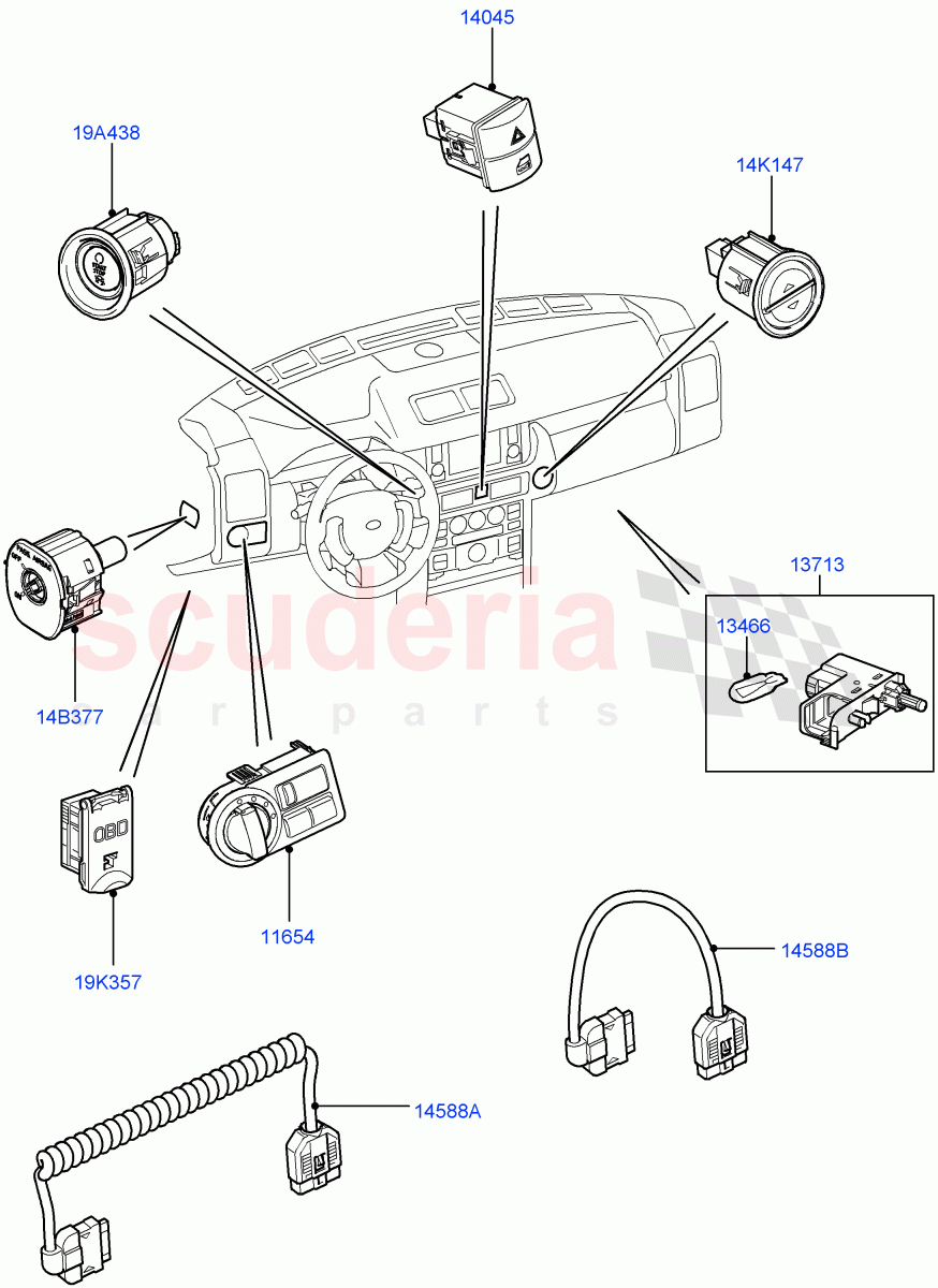 Instrument Panel Related Parts((V)FROMAA000001) of Land Rover Land Rover Range Rover (2010-2012) [5.0 OHC SGDI SC V8 Petrol]