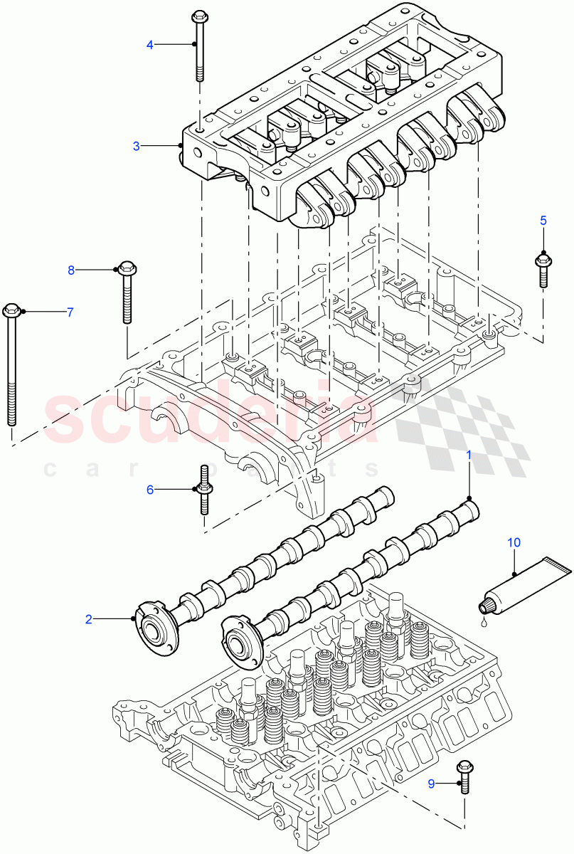 Camshaft (2.4L Duratorq-TDCi HPCR (140PS) -Puma) ((V) FROM7A000001, (V) TOBA999999) of Land Rover Land Rover Defender (2007-2016)