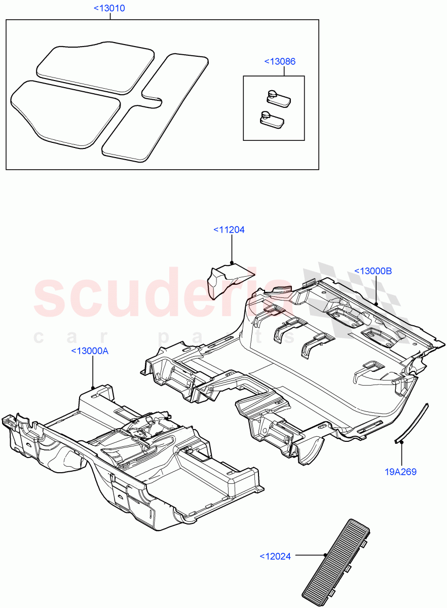 Floor Trim((V)FROMAA000001) of Land Rover Land Rover Range Rover (2010-2012) [4.4 DOHC Diesel V8 DITC]