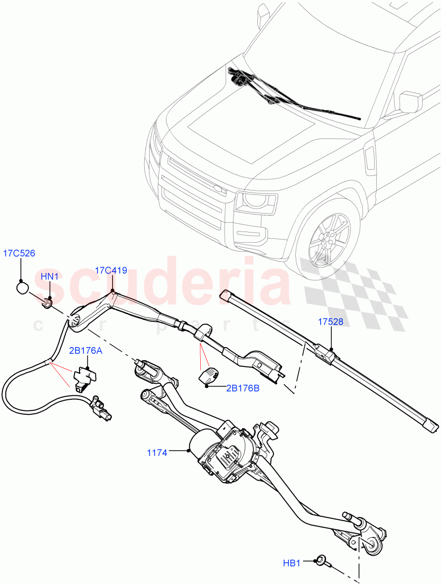 Windscreen Wiper of Land Rover Land Rover Defender (2020+) [2.0 Turbo Diesel]