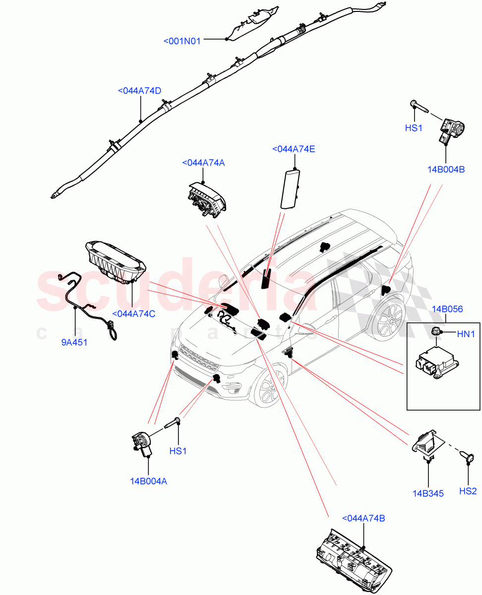 Airbag System(Itatiaia (Brazil))((V)FROMGT000001) of Land Rover Land Rover Discovery Sport (2015+) [2.0 Turbo Diesel]