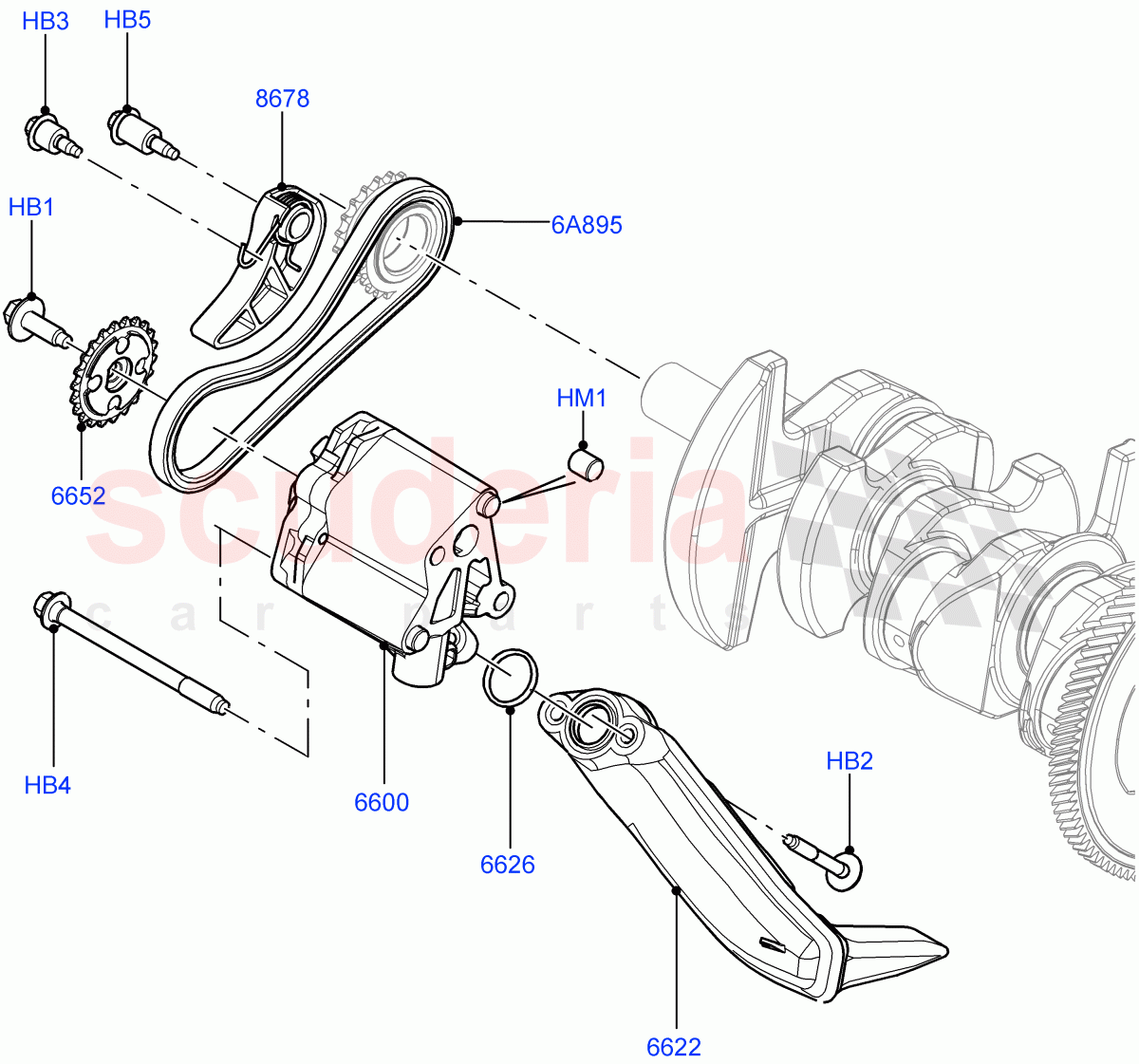 Oil Pump(2.0L 16V TIVCT T/C 240PS Petrol,Itatiaia (Brazil))((V)FROMGT000001) of Land Rover Land Rover Range Rover Evoque (2012-2018) [2.0 Turbo Petrol GTDI]