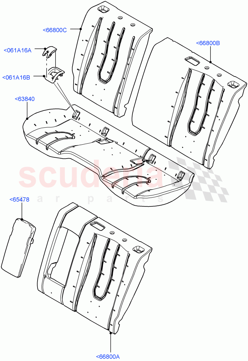 Rear Seat Pads/Valances & Heating(Itatiaia (Brazil),2nd Row Seat 60/40 (3 P) - Folding)((V)FROMGT000001) of Land Rover Land Rover Range Rover Evoque (2012-2018) [2.0 Turbo Petrol GTDI]