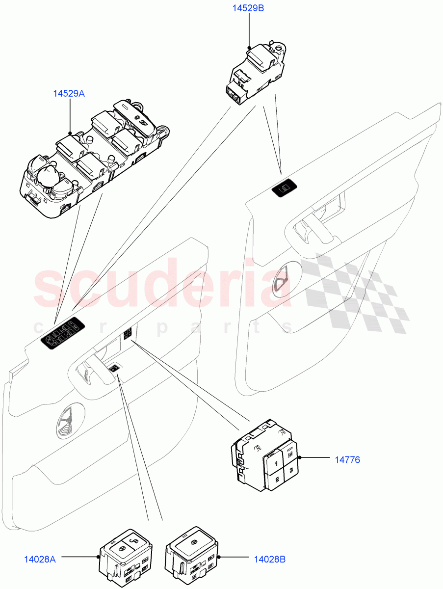 Switches(Door)(Changsu (China))((V)FROMFG000001,(V)TOKG446856) of Land Rover Land Rover Discovery Sport (2015+) [2.0 Turbo Diesel AJ21D4]