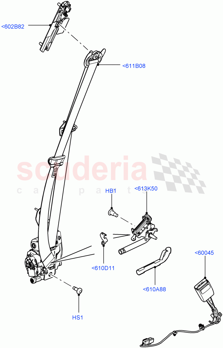 Front Seat Belts((V)TOHA999999) of Land Rover Land Rover Range Rover Sport (2014+) [4.4 DOHC Diesel V8 DITC]