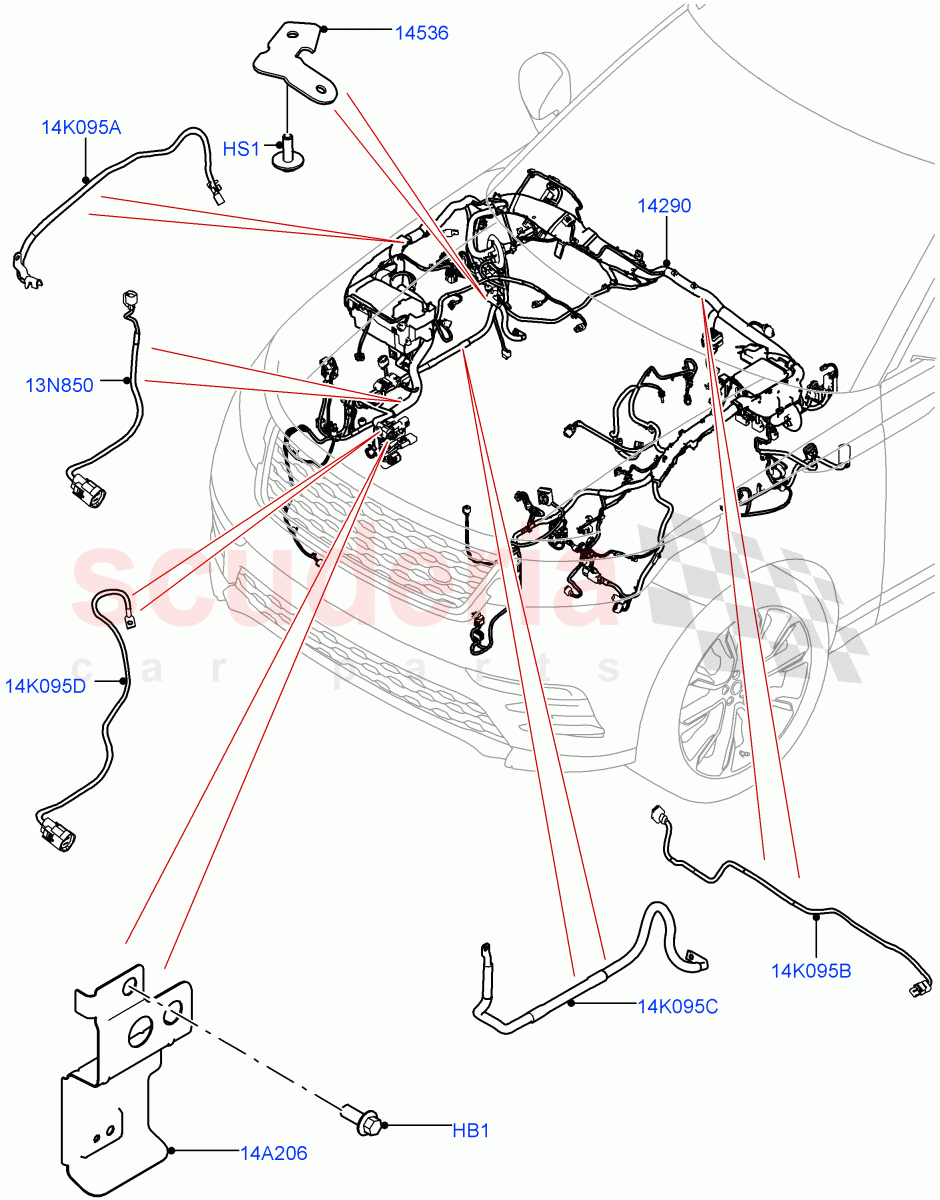 Engine Bay Harness((V)TOLA999999) of Land Rover Land Rover Range Rover Velar (2017+) [2.0 Turbo Diesel]