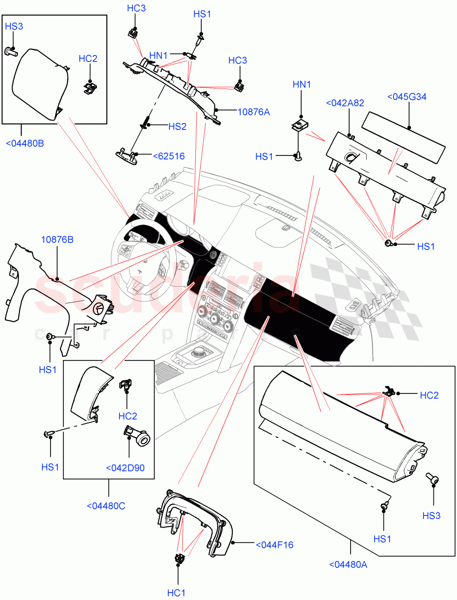 Instrument Panel (External, Centre) (Itatiaia (Brazil)) ((V) FROMGT000001) of Land Rover Land Rover Discovery Sport (2015+) [2.2 Single Turbo Diesel]