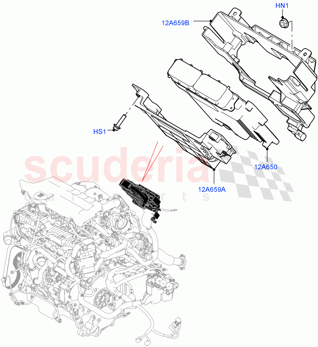 Engine Modules And Sensors(1.5L AJ20P3 Petrol High,8 Speed Automatic Trans 8G30,Changsu (China),1.5L AJ20P3 Petrol High PHEV) of Land Rover Land Rover Discovery Sport (2015+) [1.5 I3 Turbo Petrol AJ20P3]