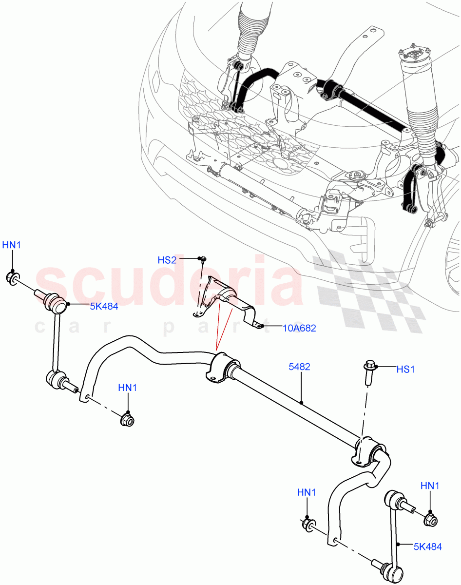 Front Cross Member & Stabilizer Bar(Stabilizer Bar) of Land Rover Land Rover Defender (2020+) [3.0 I6 Turbo Petrol AJ20P6]