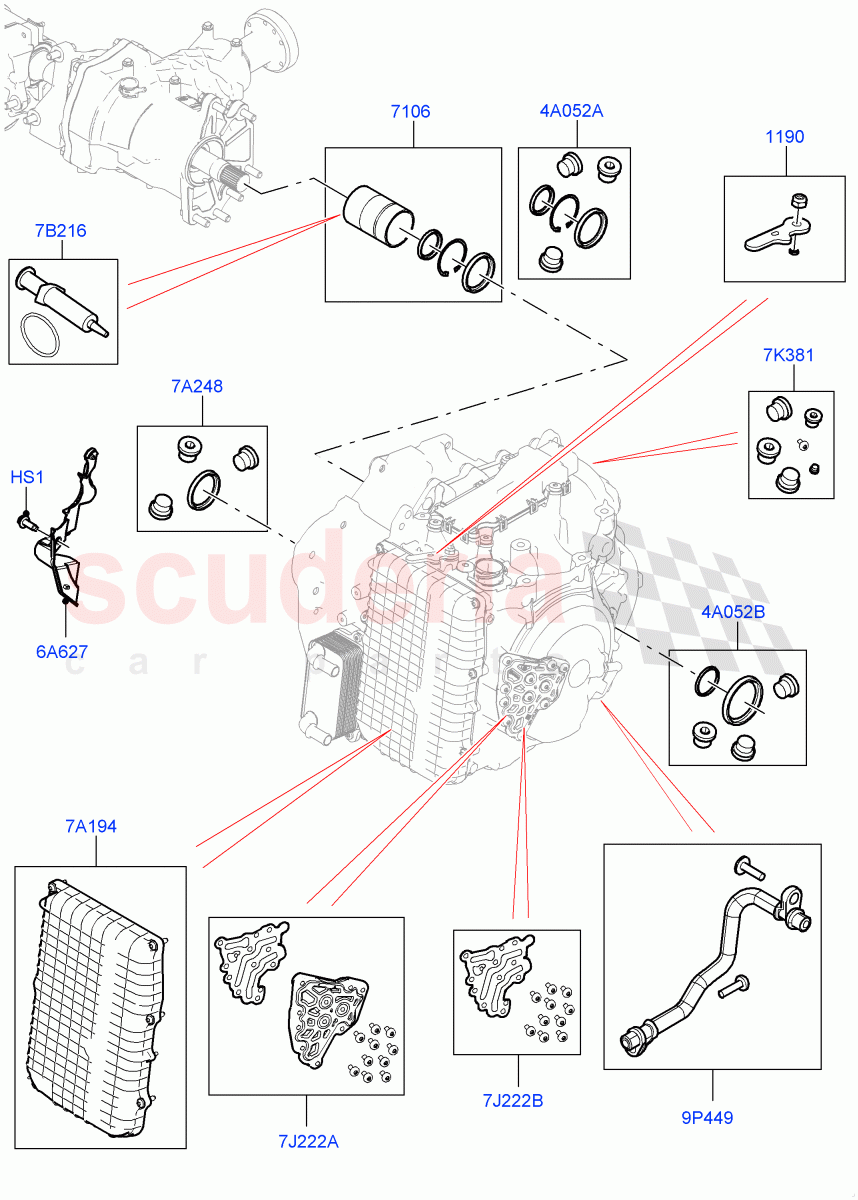 Transmission External Components (9 Speed Auto AWD, Halewood (UK)) ((V) FROMEH000001) of Land Rover Land Rover Range Rover Evoque (2012-2018) [2.0 Turbo Diesel]