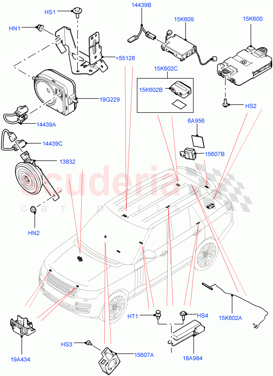 Anti-Theft Alarm Systems of Land Rover Land Rover Range Rover (2012-2021) [3.0 I6 Turbo Petrol AJ20P6]