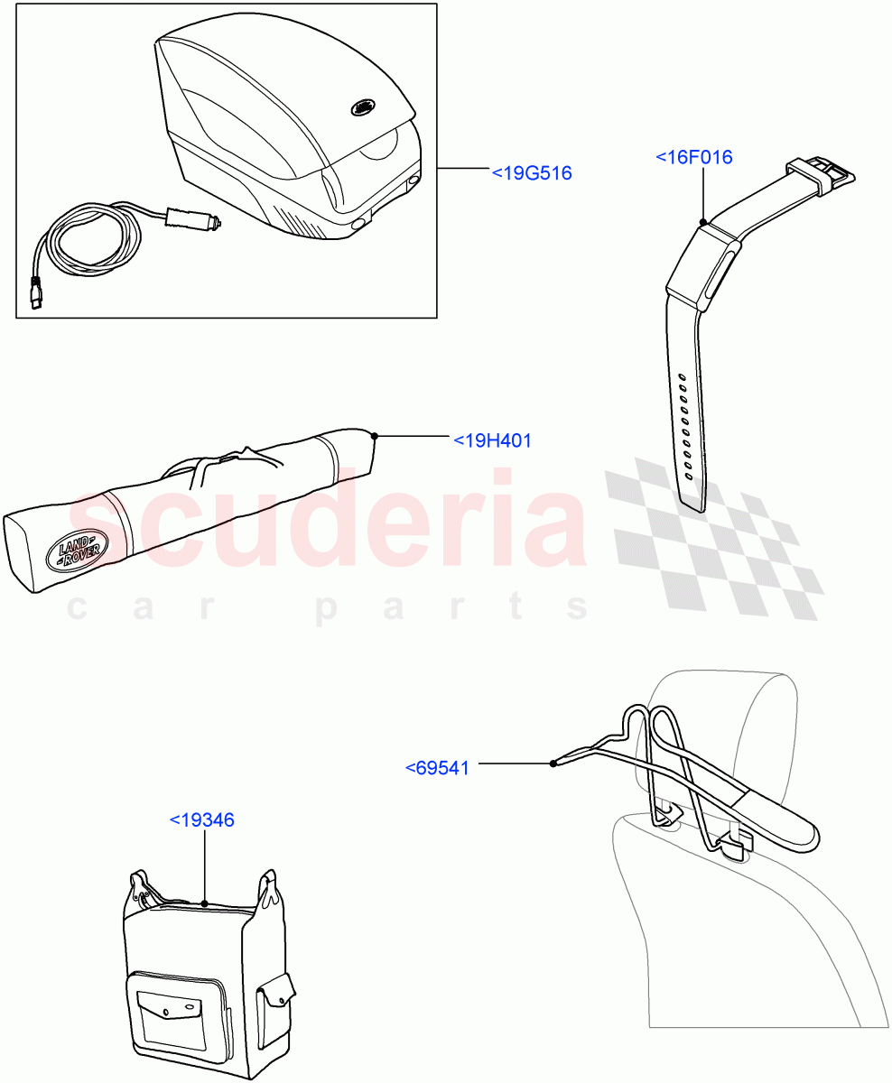 Touring Accessories (Accessory) (Halewood (UK), Itatiaia (Brazil)) of Land Rover Land Rover Discovery Sport (2015+) [2.0 Turbo Petrol AJ200P]