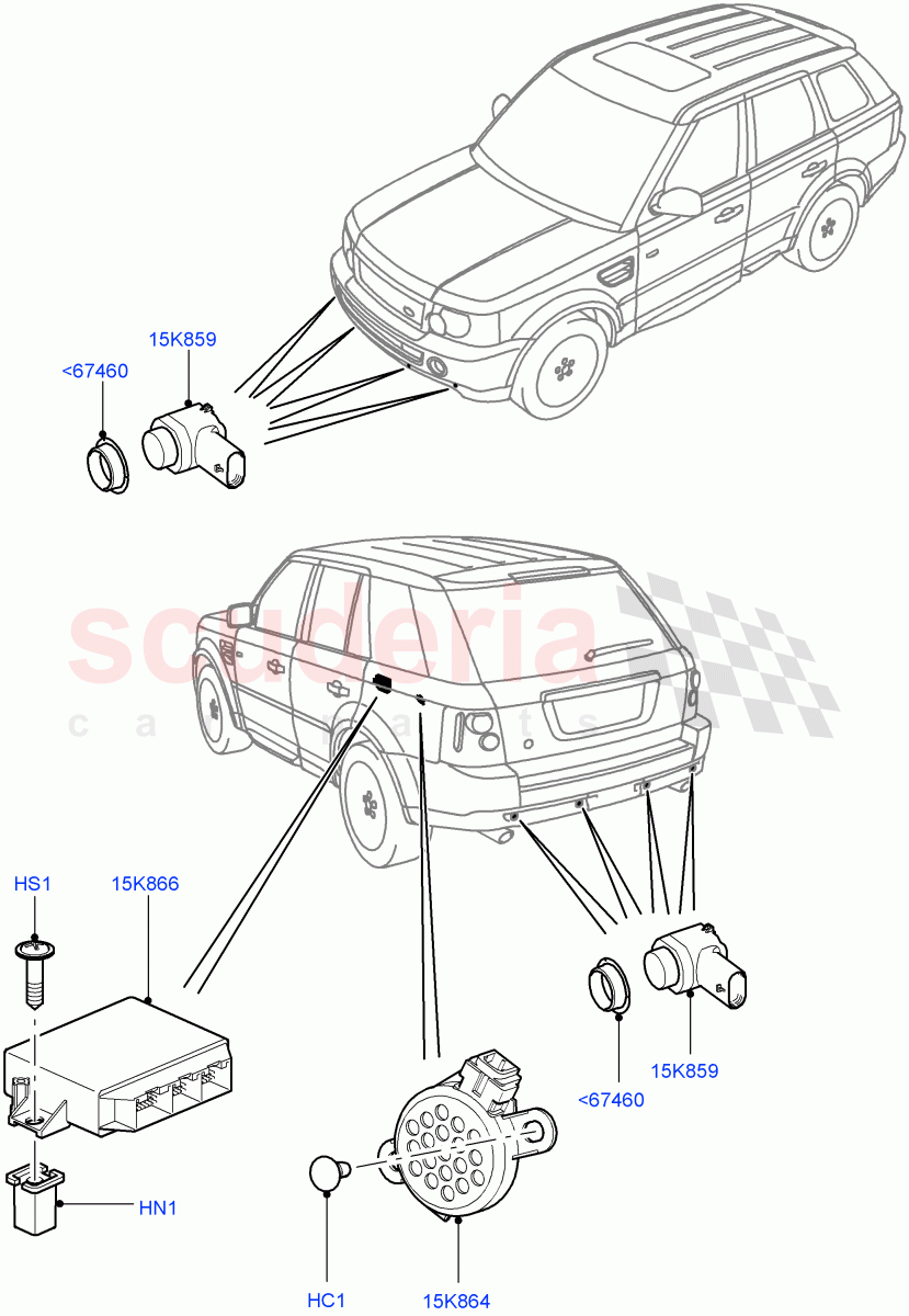 Parking Distance Control((V)FROMAA000001) of Land Rover Land Rover Range Rover Sport (2010-2013) [3.0 Diesel 24V DOHC TC]