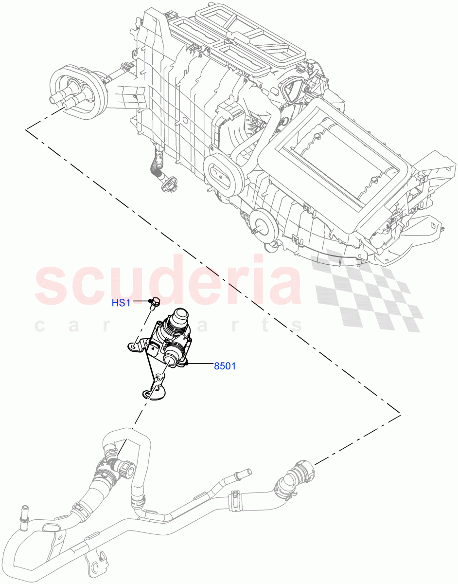 Auxiliary Circulation Coolant Pump(3.0L AJ20P6 Petrol High)((V)FROMMA000001) of Land Rover Land Rover Range Rover Velar (2017+) [2.0 Turbo Diesel]